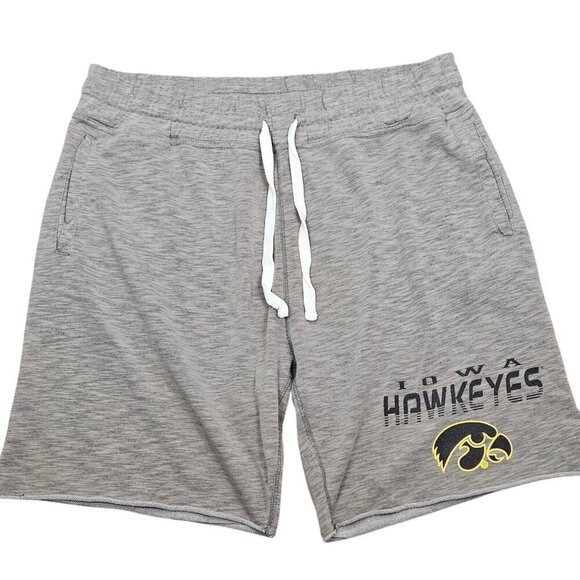 University of Iowa Hawkeyes Gray Mens Shorts Fleece Elastic Waist Size XL - Picture 8 of 8